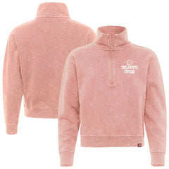 Coral Orlando Magic Sportiqe Unisex Rock & Roll Collection Iggy Cropped Quarter-Zip Pullover | NBA