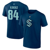 Kaapo Kakko Seattle Kraken Fanatics Authentic Stack Name & Number T-Shirt - NHL T-shirts