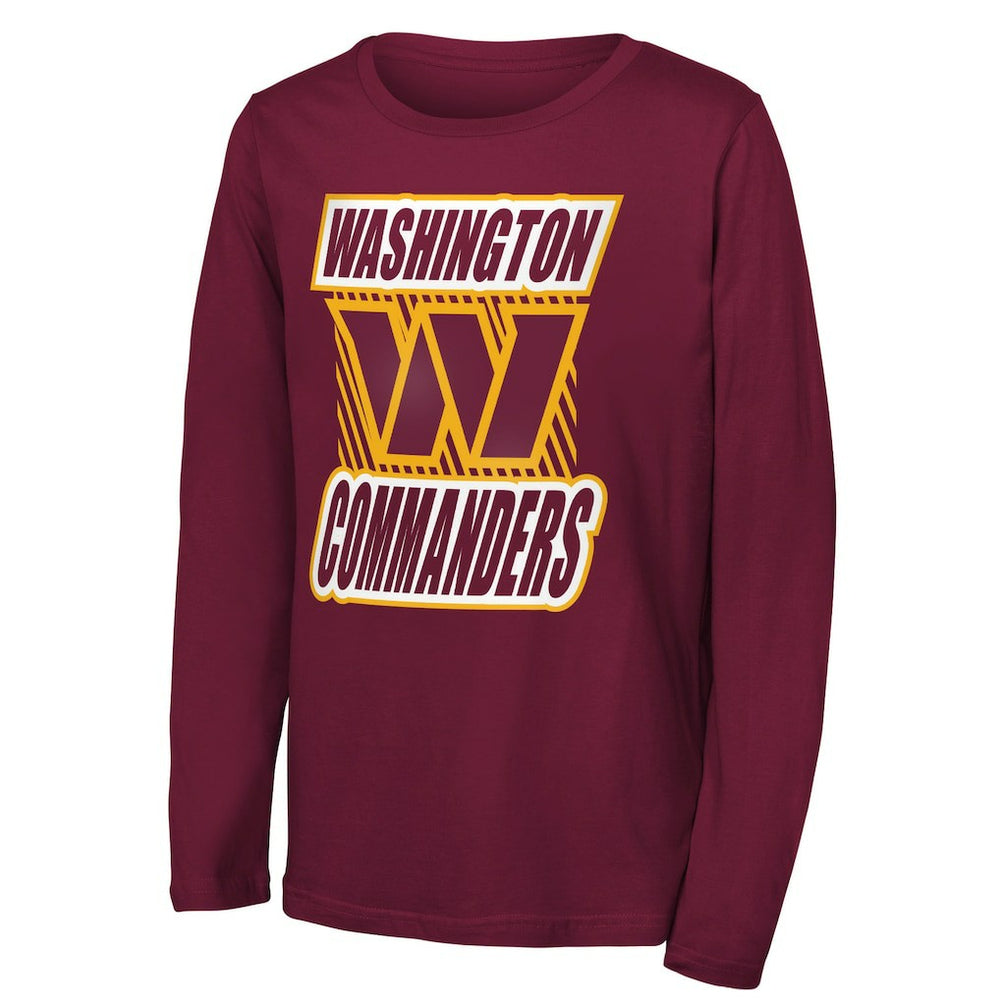 Washington Commanders Outerstuff Youth Never Settle Long Sleeve T-Shirt | NFL Discount