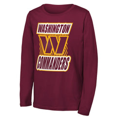 Washington Commanders Outerstuff Youth Never Settle Long Sleeve T-Shirt | NFL Discount