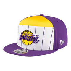 White/Purple Los Angeles Lakers Youth 2025 NBA Tip Off Split Panel 9FIFTY Snapback Hat | NBA