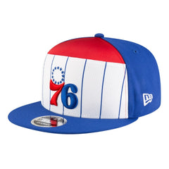 White/Blue Philadelphia 76ers Youth 2025 NBA Tip Off Split Panel 9FIFTY Snapback Hat | NBA