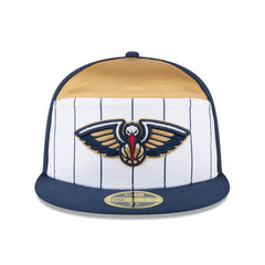 White/Navy New Orleans Pelicans 2025 NBA Tip Off Split Panel 59FIFTY Fitted Hat | NBA