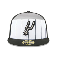 White/Black San Antonio Spurs 2025 NBA Tip Off Split Panel 59FIFTY Fitted Hat | NBA