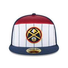 White/Navy Denver Nuggets 2025 NBA Tip Off Split Panel 59FIFTY Fitted Hat sale | NBA