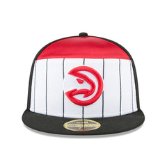 White/Black Atlanta Hawks 2025 NBA Tip Off Split Panel 59FIFTY Fitted Hat | NBA