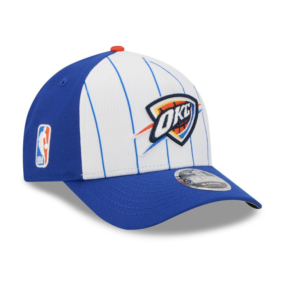 White/Blue Oklahoma City Thunder 2025 NBA Tip Off M-Crown A-Frame 9FORTY Adjustable Hat | NBA