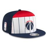 White/Navy Washington Wizards 2025 NBA Tip Off Split Panel 9FIFTY Snapback Hat | NBA