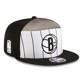 White/Black Brooklyn Nets 2025 NBA Tip Off Split Panel 9FIFTY Snapback Hat | NBA