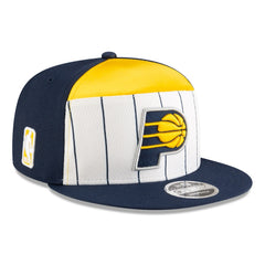 White/Navy Indiana Pacers 2025 NBA Tip Off Split Panel 9FIFTY Snapback Hat | NBA