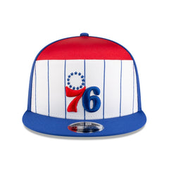 White/Blue Philadelphia 76ers 2025 NBA Tip Off Split Panel 9FIFTY Snapback Hat | NBA