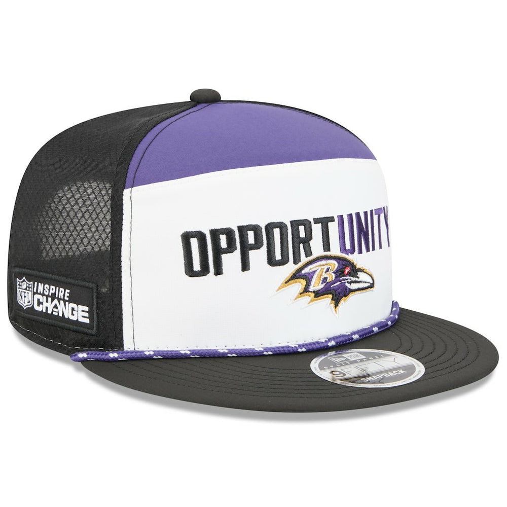 Baltimore Ravens 2025 Inspire Change Split Panel 9FIFTY Snapback Hat | NFL Sale