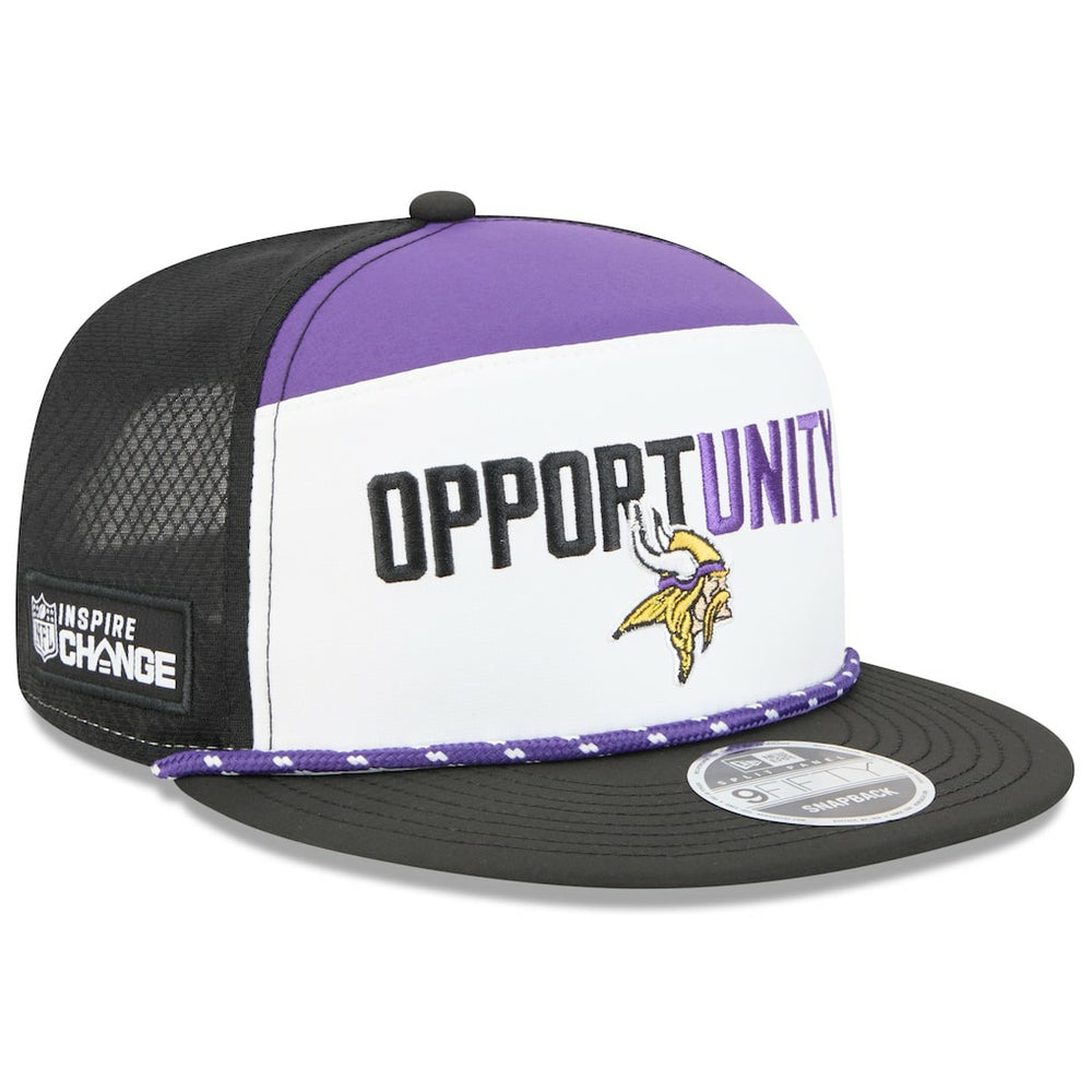 Minnesota Vikings 2025 Inspire Change Split Panel 9FIFTY Snapback Hat | NFL Hot