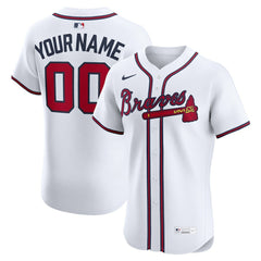 Atlanta Braves Nike Home Elite Custom Jersey - MLB Jerseys
