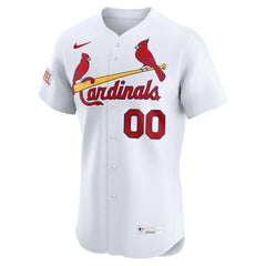 St. Louis Cardinals Nike Home Elite Sponsor Patch Custom Jersey - MLB Jerseys