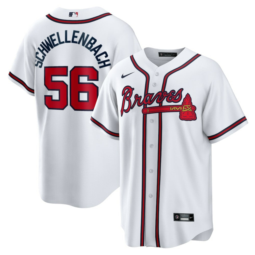 Spencer Schwellenbach Atlanta Braves Nike Home Replica Jersey - MLB Jerseys