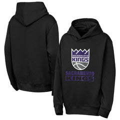 Black Sacramento Kings Outerstuff Youth Back To The Basics Hoodie | NBA