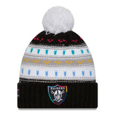 Las Vegas Raiders Women's 2025 NFL Crucial Catch Cuffed Knit Hat with Pom | NFL Discount