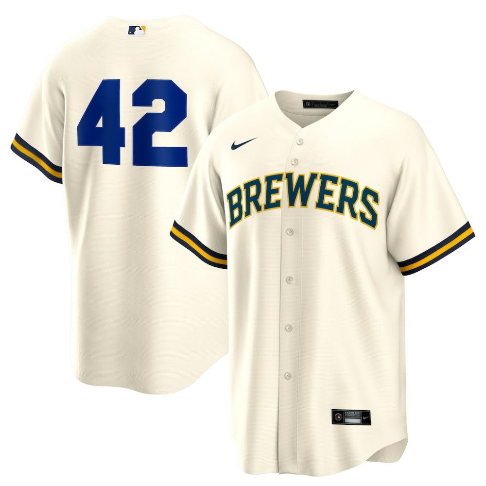 Milwaukee Brewers Nike Home 2025 Jackie Robinson Day Replica Jersey - MLB Jerseys