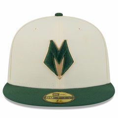 Cream/Hunter Green Milwaukee Bucks 2025/26 City Edition 59FIFTY Fitted Hat | NBA