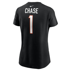 Cincinnati Bengals Ja'Marr Chase Women's Player Name & Number T-Shirt | NFL Hot