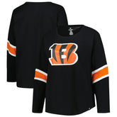 Cincinnati Bengals Women's Plus Size Redzone 3/4-Sleeve Scoop Neck T-Shirt | NFL Discount