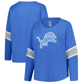 Detroit Lions Women's Plus Size Redzone 3/4-Sleeve Scoop Neck T-Shirt | NFL Discount