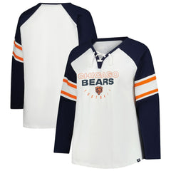 Chicago Bears Women's Plus Size Redzone Lace Up Long Sleeve T-Shirt | NFL Near me