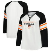 Cincinnati Bengals Women's Plus Size Redzone Lace Up Long Sleeve T-Shirt | NFL On sale