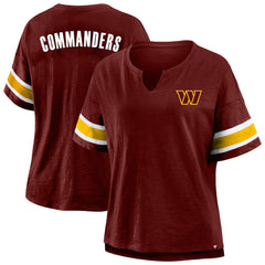 Washington Commanders Women's Plus Size Redzone Notch Neck T-Shirt | NFL On sale