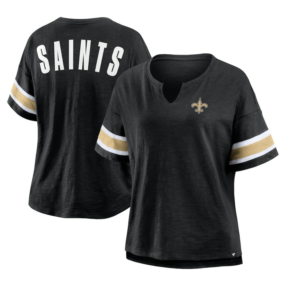 New Orleans Saints Women's Plus Size Redzone Notch Neck T-Shirt | NFL On sale