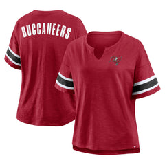 Tampa Bay Buccaneers Women's Plus Size Redzone Notch Neck T-Shirt | NFL New