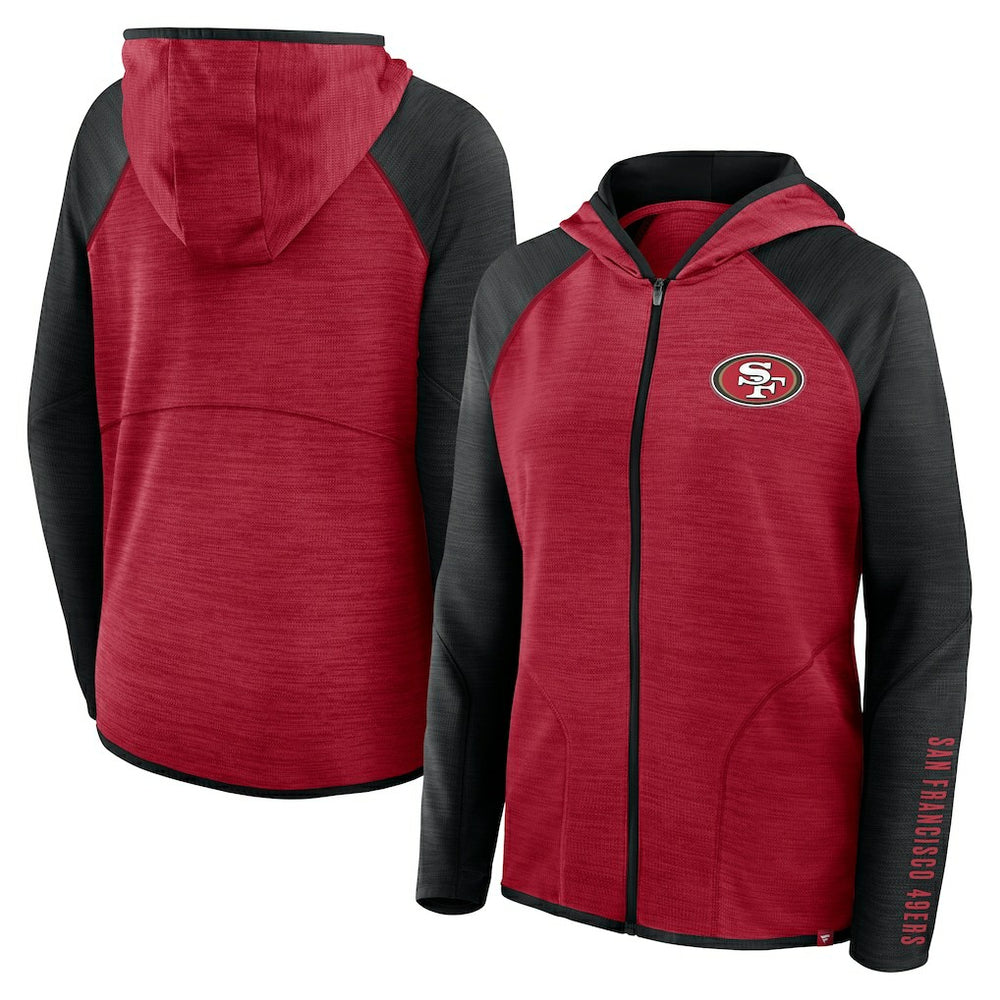 San Francisco 49ers Women's Plus Size End Around Pass Full-Zip Hoodie | NFL US