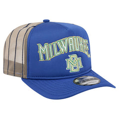 Milwaukee Brewers New Era Vintage Arched Foam Front 9FIFTY A-Frame Adjustable Trucker Hat - MLB Hats