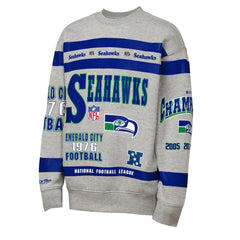 Seattle Seahawks Youth Throwback All-Over Print Fleece Sweatshirt | NFL Outlet