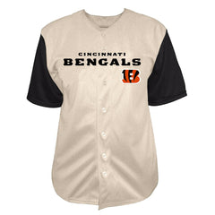 Cincinnati Bengals Joe Burrow Big & Tall Baseball Button-Up Shirt | NFL New