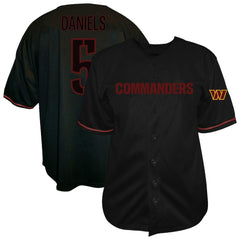 Washington Commanders Jayden Daniels Big & Tall Baseball Button-Up Shirt | NFL Discount