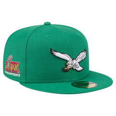 Philadelphia Eagles Super Bowl LIX Champions Historic Side Patch 59FIFTY Fitted Hat | NFL Discount