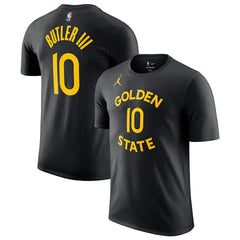 Black Jimmy Butler III Golden State Warriors Jordan Brand Statement Edition Name & Number T-Shirt sale | NBA