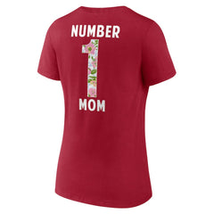 San Francisco 49ers Women's Number 1 Mom Floral V-Neck T-Shirt | NFL Near me