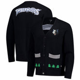 Black Minnesota Timberwolves The Wild Collective Unisex City Edition Full-Button Cardigan | NBA