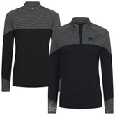 Miami Marlins Levelwear Women's Classic Stripes Insignia 2.0 Raglan Quarter-Zip Top - MLB Tops