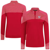 Washington Nationals Levelwear Women's Classic Stripes Insignia 2.0 Raglan Quarter-Zip Top - MLB Tops