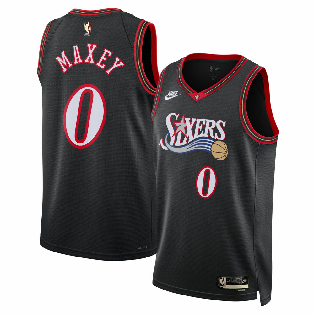 Black Tyrese Maxey Philadelphia 76ers Unisex Swingman Jersey | NBA