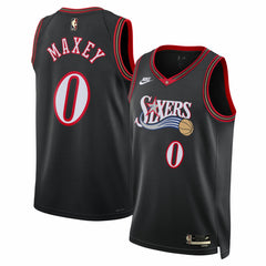 Black Tyrese Maxey Philadelphia 76ers Unisex Swingman Jersey | NBA