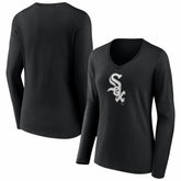 Chicago White Sox Women's Logo Long Sleeve V-Neck T-Shirt - MLB T-shirts