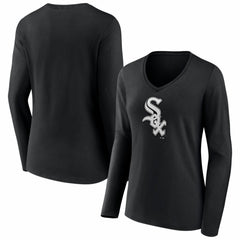 Chicago White Sox Women's Logo Long Sleeve V-Neck T-Shirt - MLB T-shirts