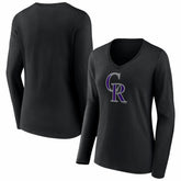 Colorado Rockies Women's Logo Long Sleeve V-Neck T-Shirt - MLB T-shirts