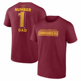 Washington Commanders #1 Dad Jersey T-Shirt | NFL On sale