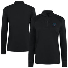 Miami Marlins Levelwear Women's Power Insignia 2.0 Quarter-Zip Pullover Top - MLB Pullover